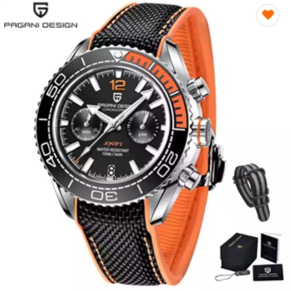 PAGANI DESIGN PD 1711 Luxury Automatic Chronograph Watch for Men Top Brand Men's - Picture 8 of 9